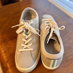 Rothy's Beige and Green Women's Sneakers